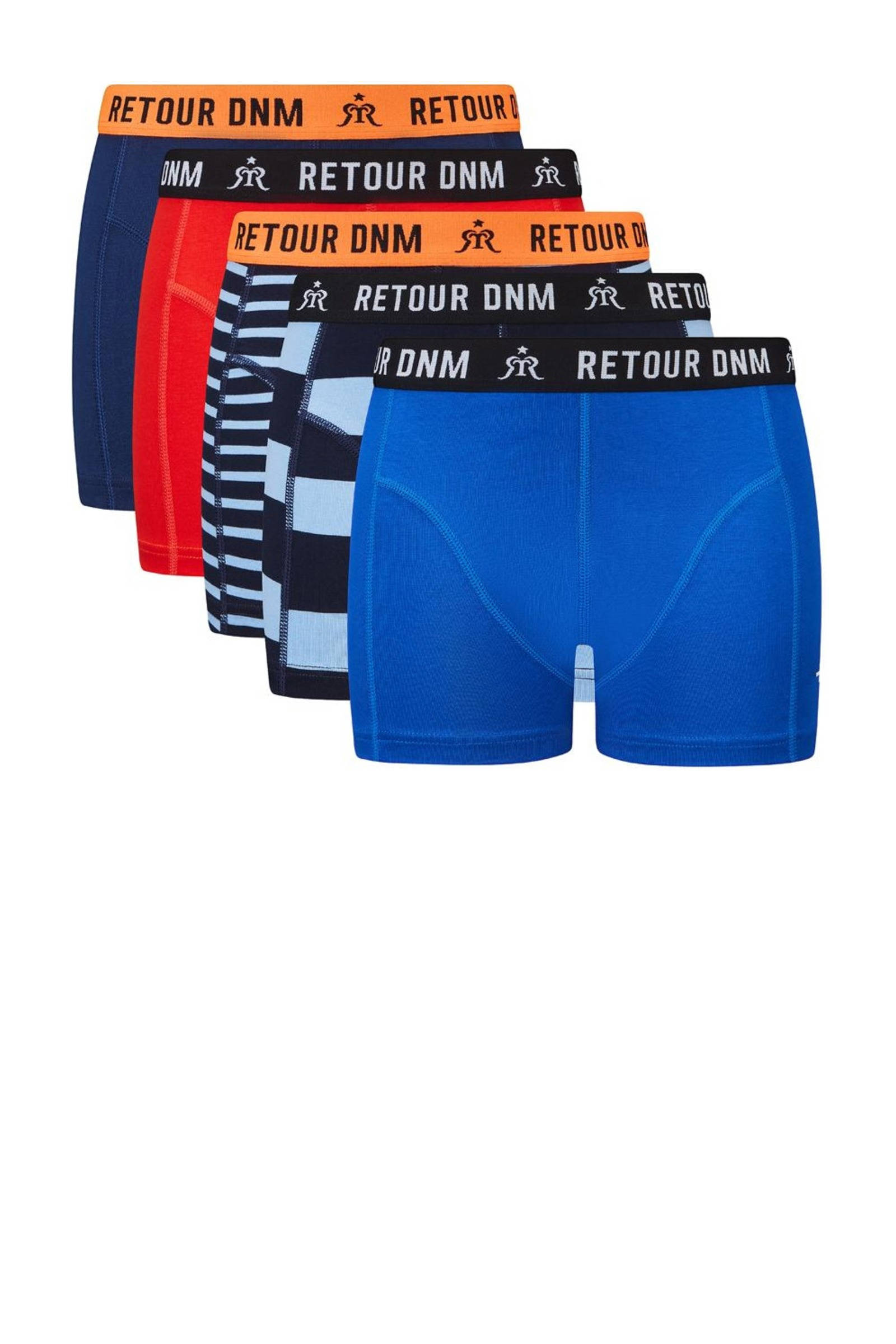 Set van 2 bedrukte boxershorts in microvezel blauw zwart Dim | La Redoute