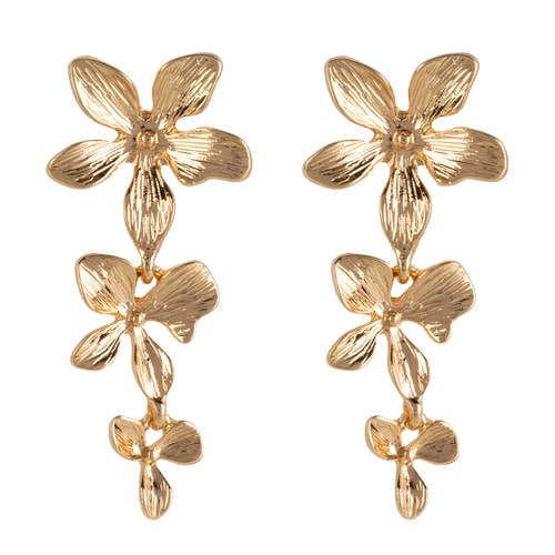 Club Manhattan oorbellen Dangling Flower goudkleurig afbeelding