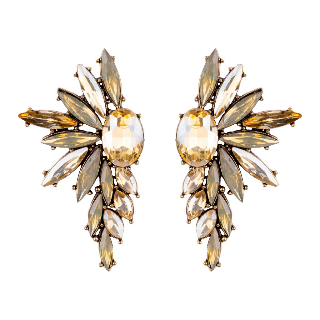Club Manhattan oorbellen Art Deco goudkleurig