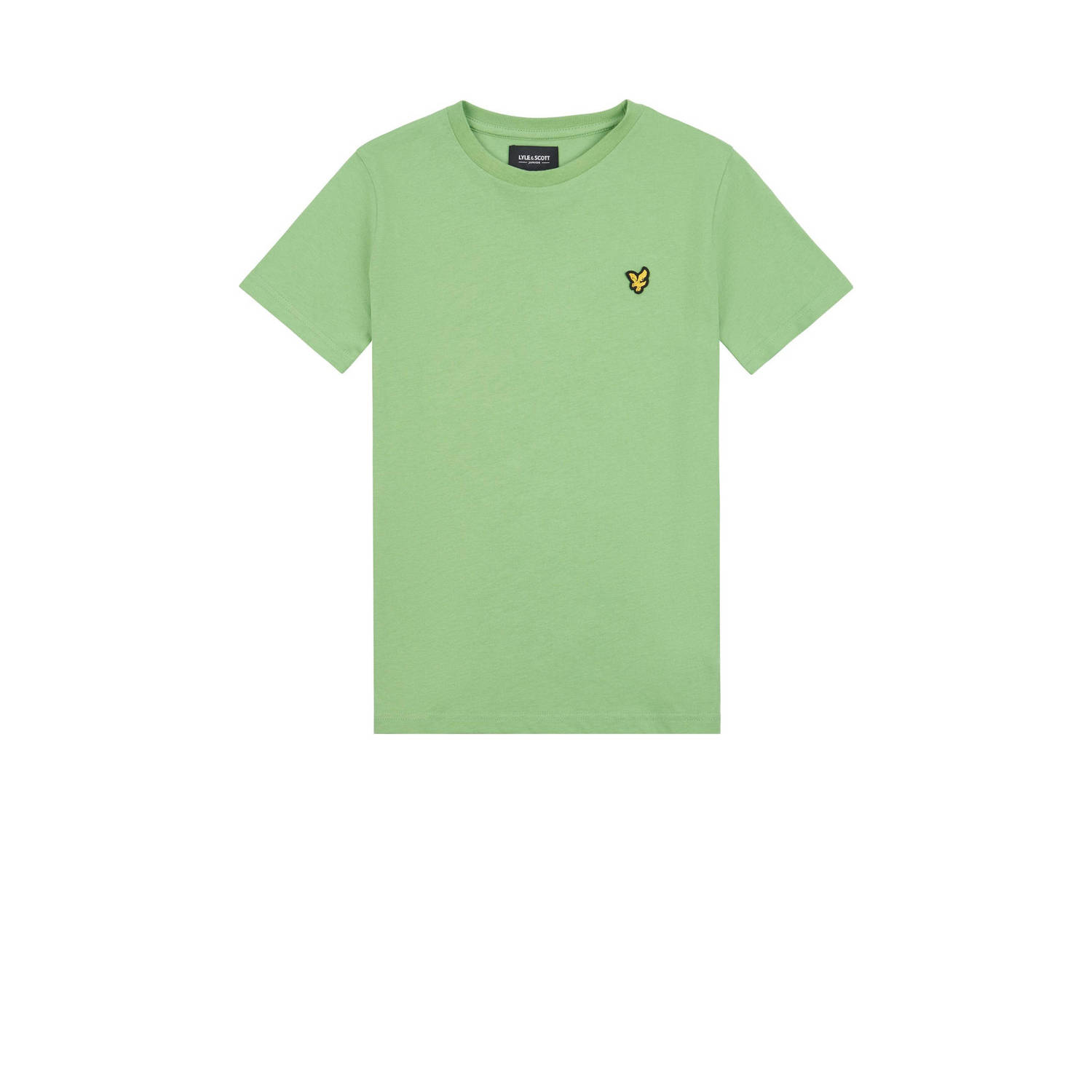 Lyle & Scott T-shirt lichtgroen Jongens Katoen Ronde hals 128 134