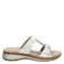 Ara leren slippers wit/zilver