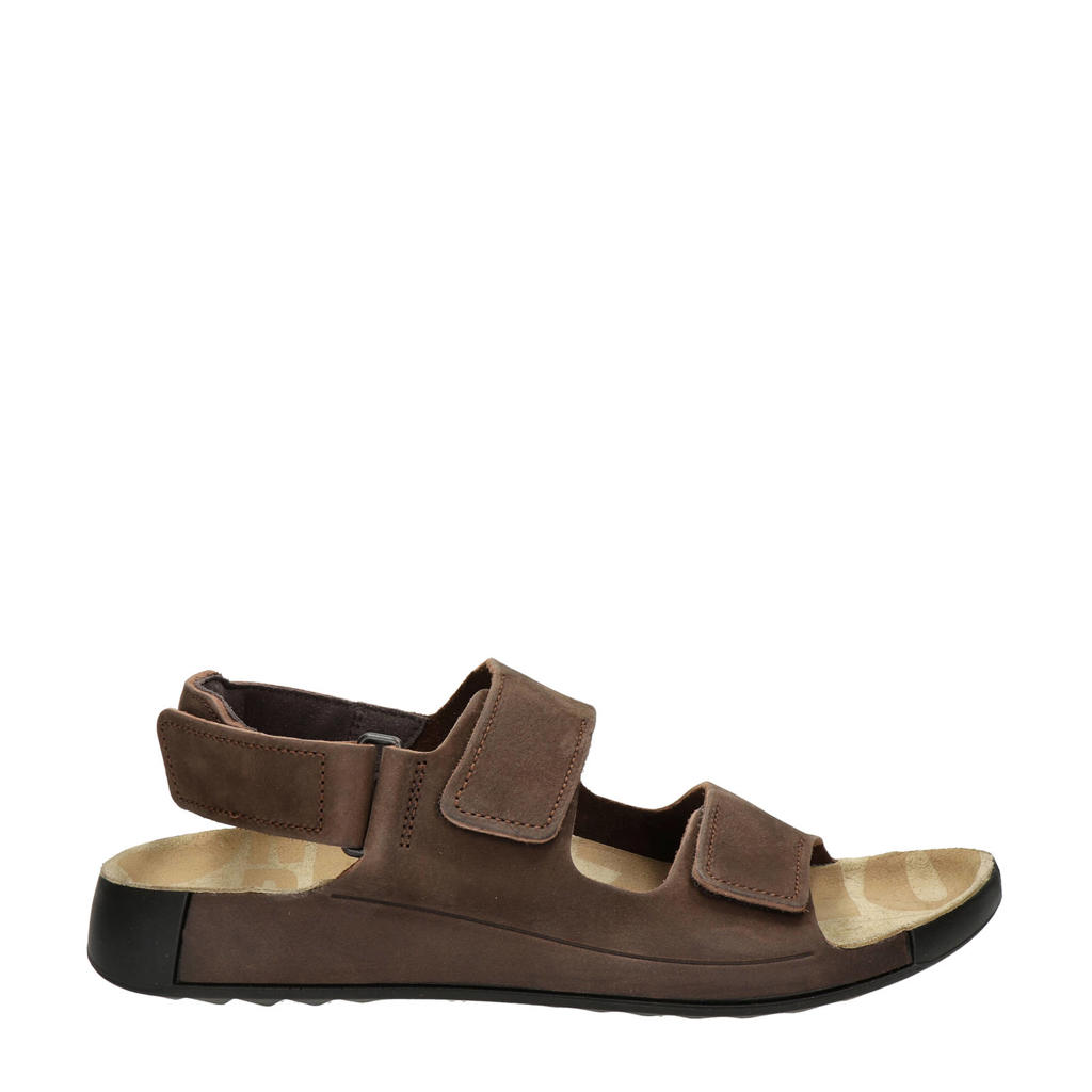 Ecco Cozmo M nubuck slippers bruin wehkamp