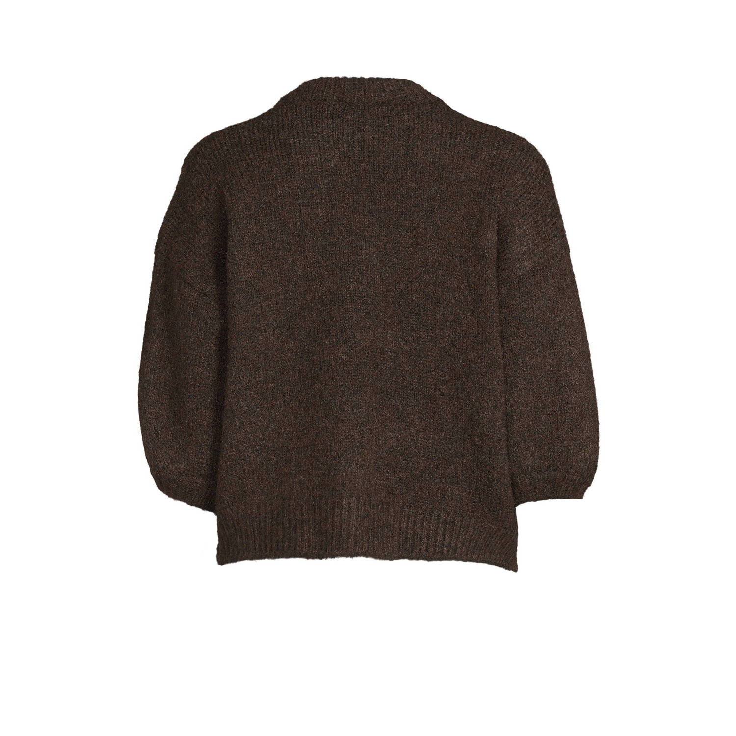 Peppercorn trui Pat Half Sleeve Knit Pullover bruin