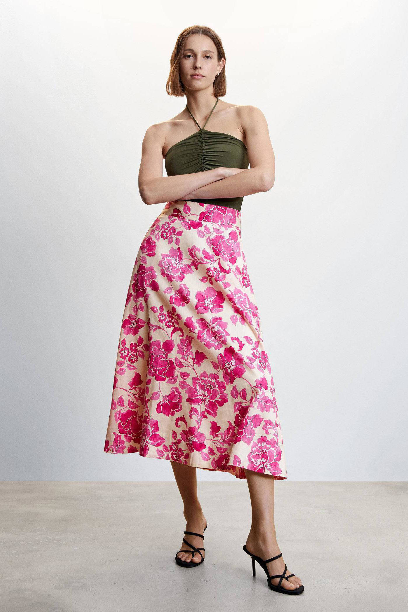 Midi rok online roze