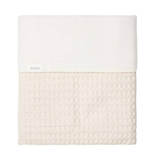 Koeka Amsterdam baby wiegdeken wafel/katoen 75x100 cm naturel afbeelding