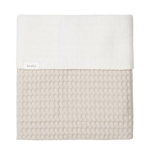 Koeka Amsterdam baby wiegdeken wafel/katoen 75x100 cm sand afbeelding
