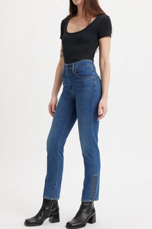 724 high waist regular fit jeans medium blue denim