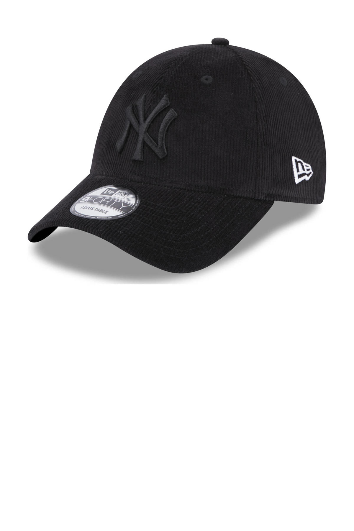 New Era - NY - Pet met leerlook in zwart