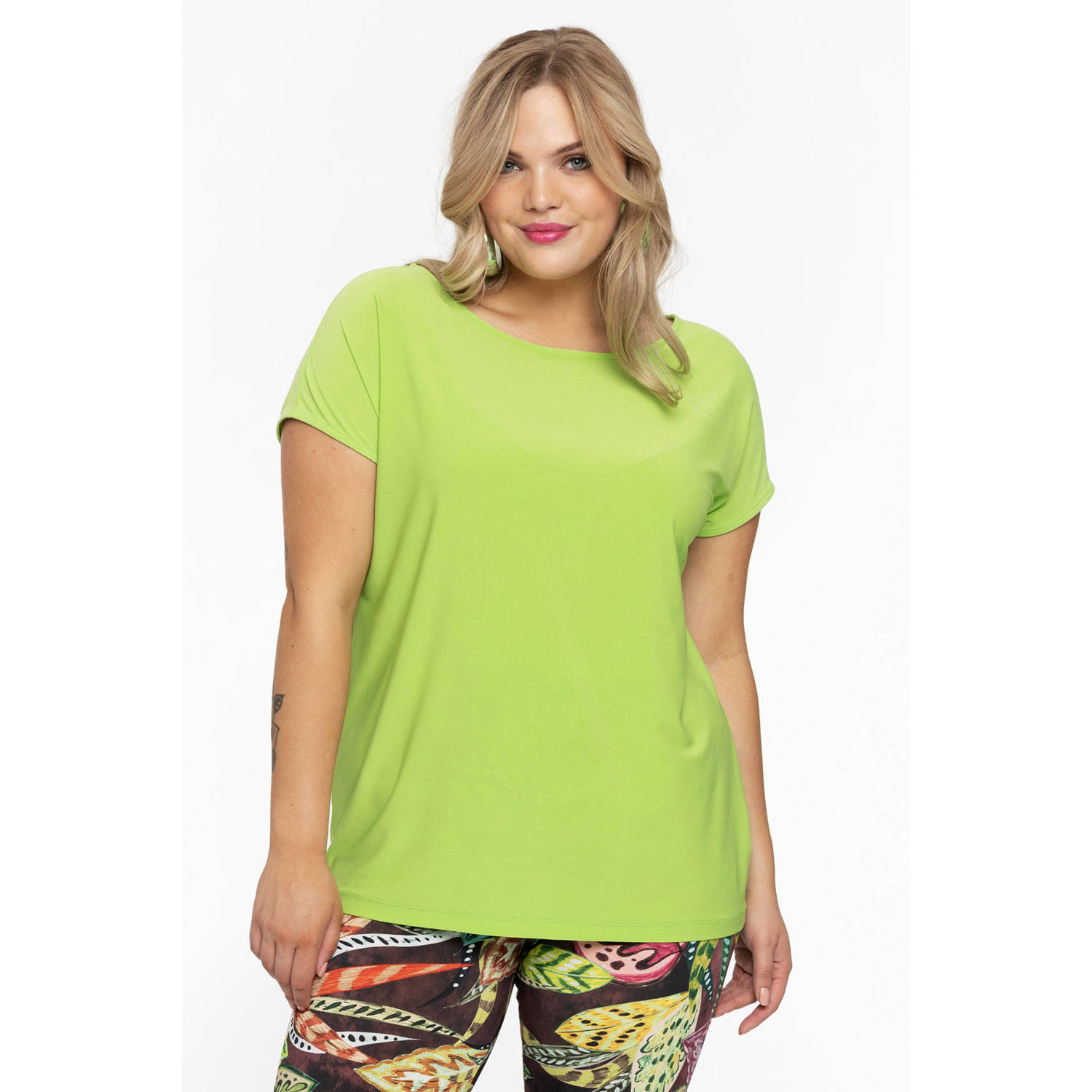 YOEK T-shirt limegroen