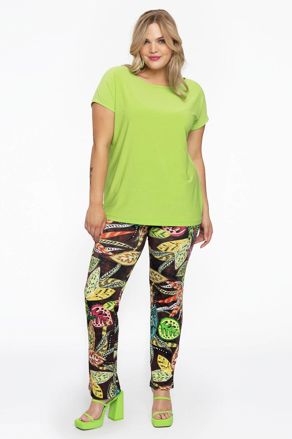 YOEK T-shirt limegroen