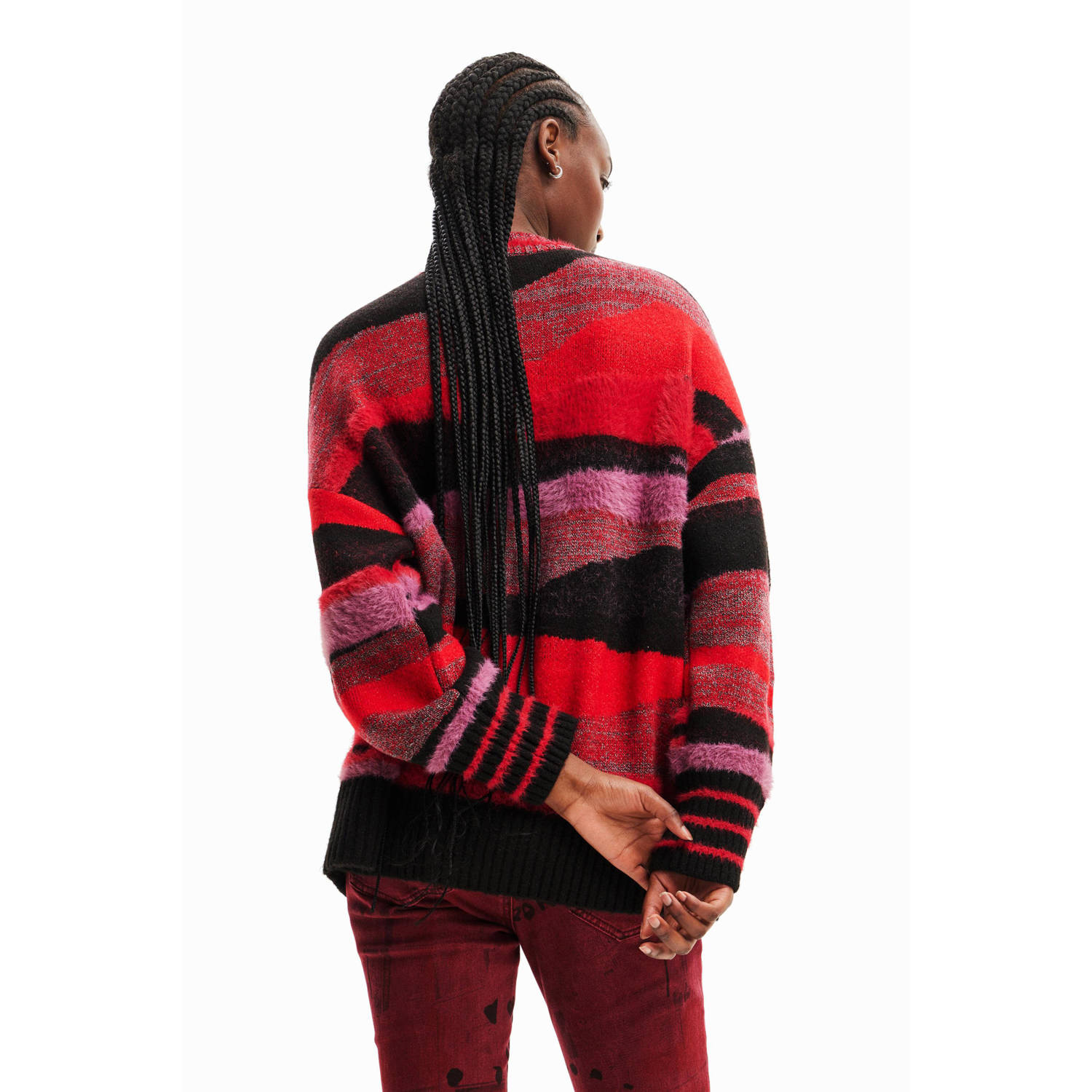 Desigual Stijlvolle Coltrui met Contrasterende Details Multicolor Dames