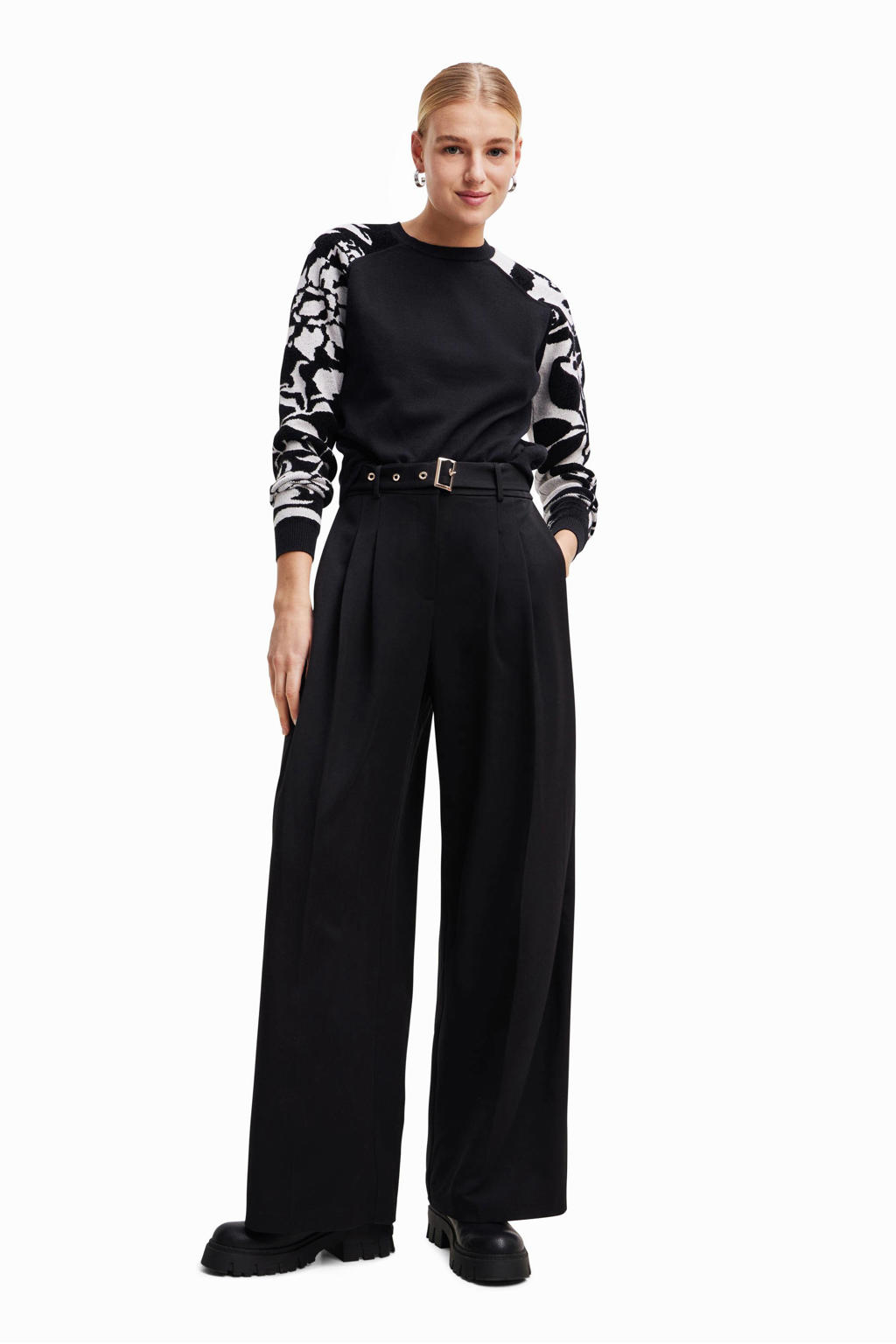 Desigual top met mickey mouse print zwart