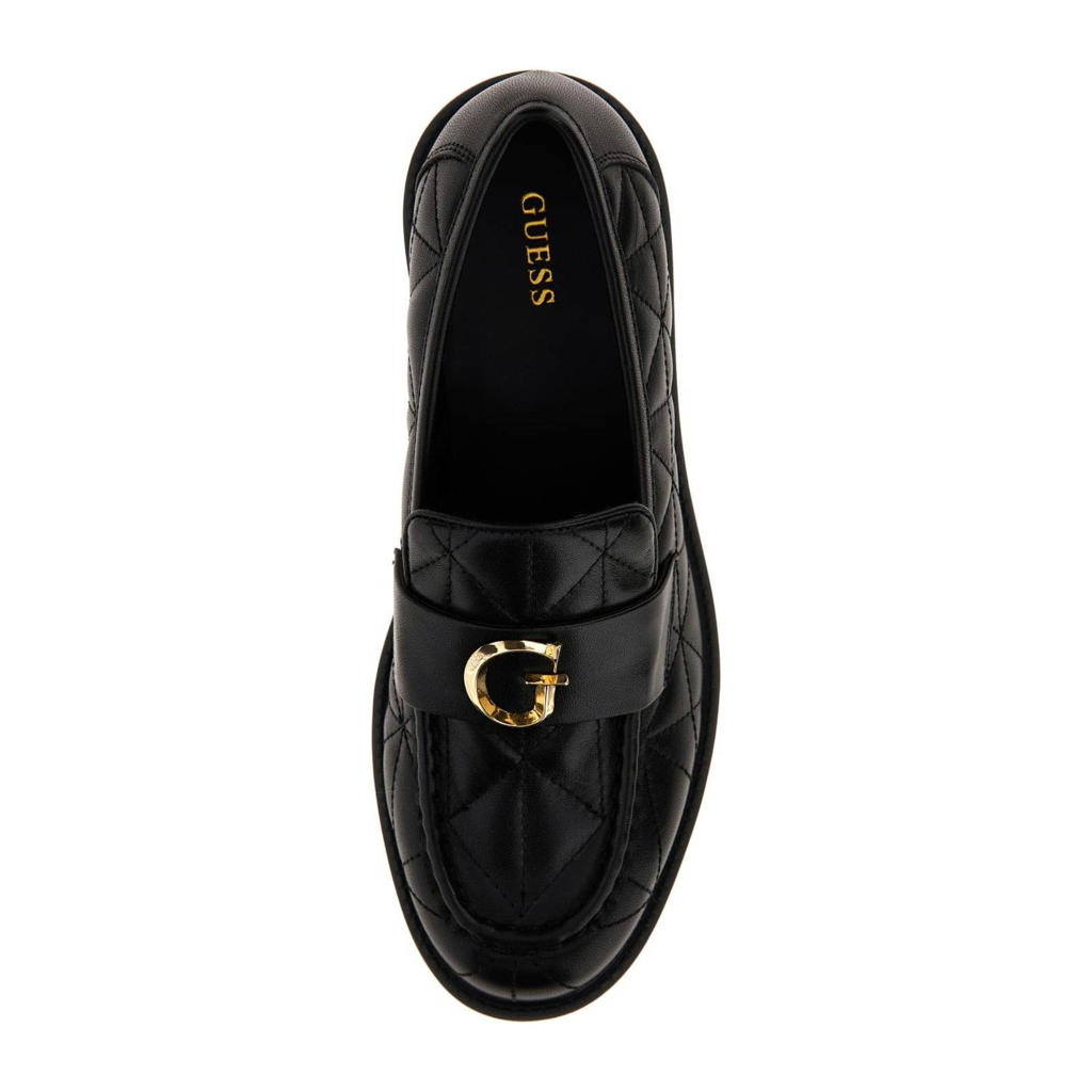 Guess Wany Chunky Leren Loafers Met Geps Zwart Wehkamp 9961