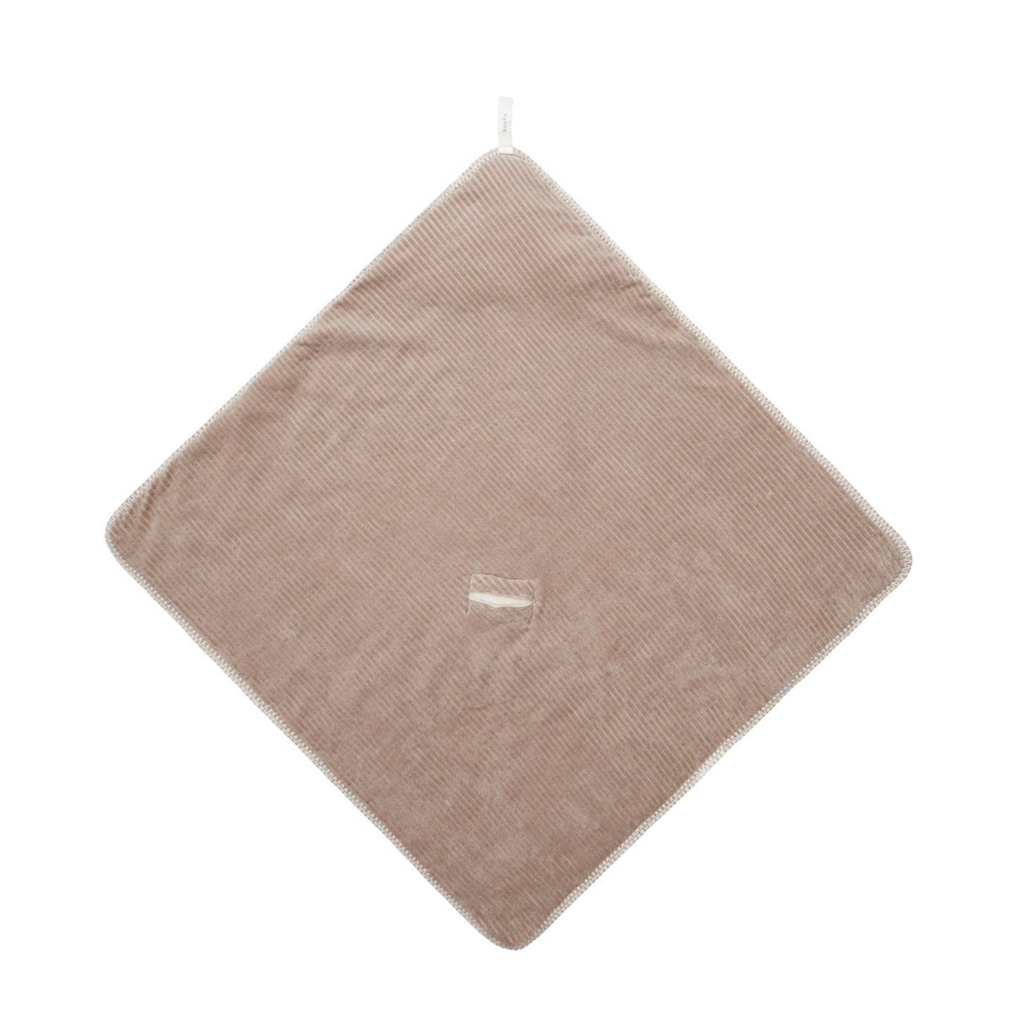 Koeka Vik gevoerde omslagdoek met teddy 100x100 cm taupe - Afbeelding 2