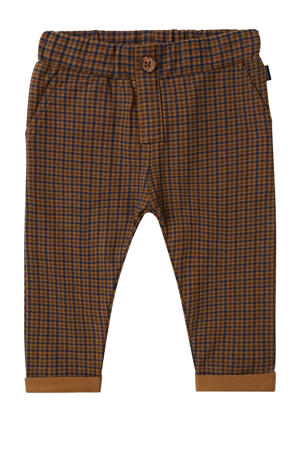 baby regular fit broek Tyler van biologisch katoen blauw