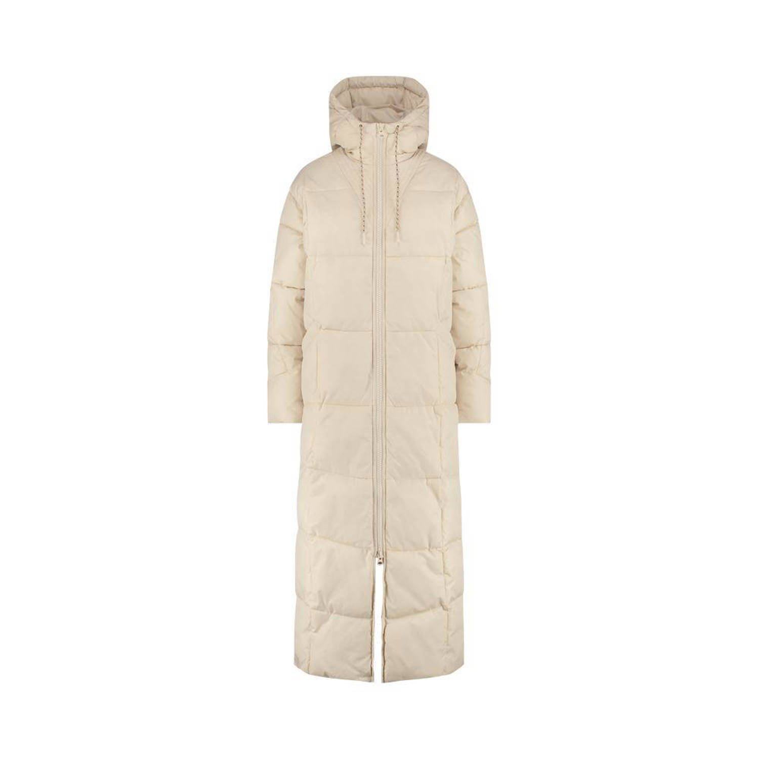 Another-Label gewatteerde jas Mille long puffer offwhite