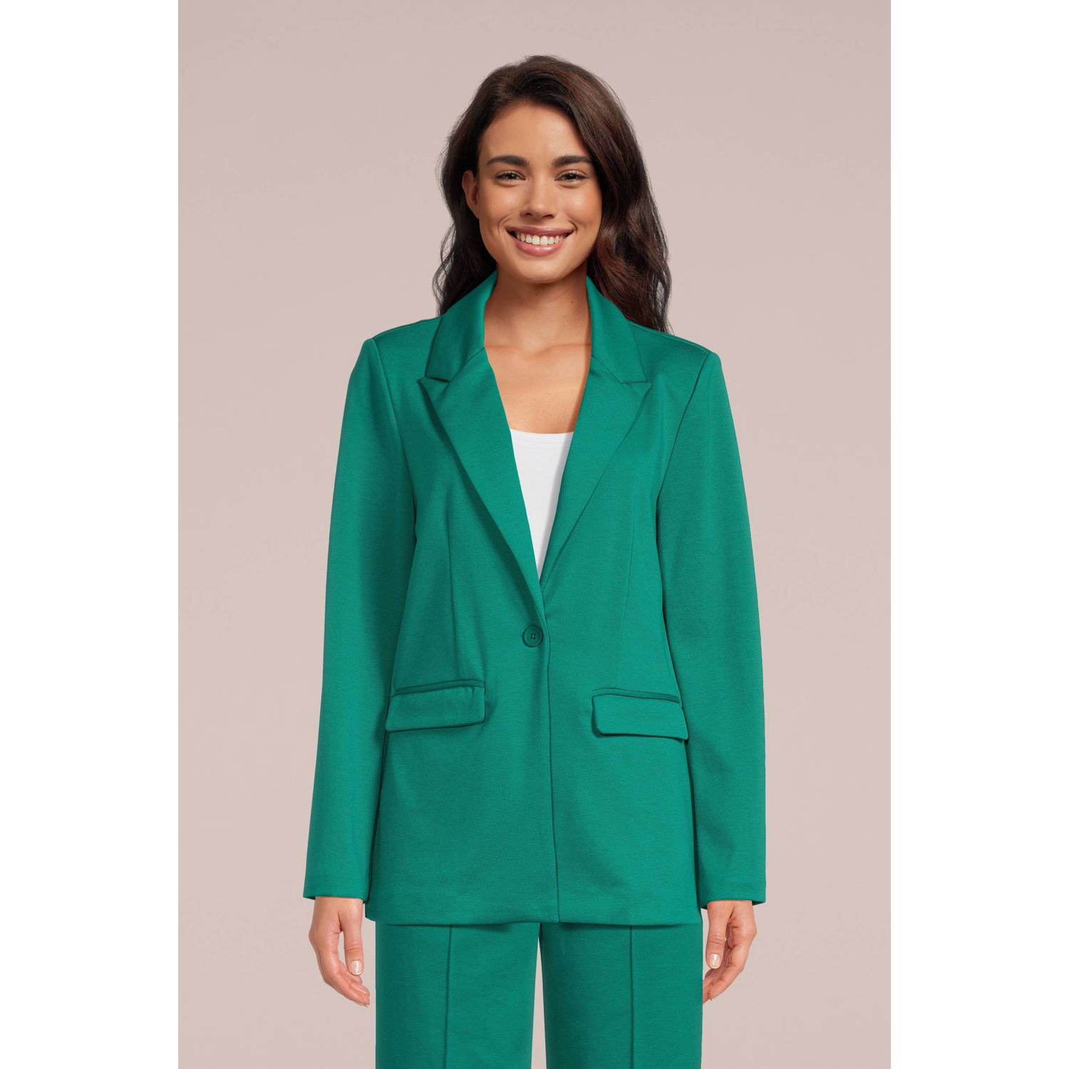 B.Young jersey rechtvallende blazer BYRIZETTA groen