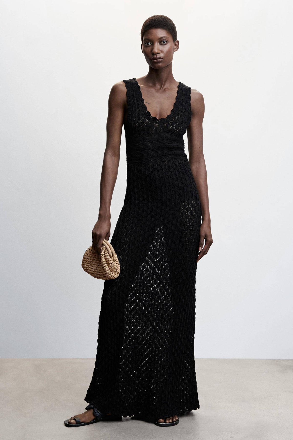 Gebreide Jurken Mango Zwarte Jurk Mango Feestjurken MANGO Jurk