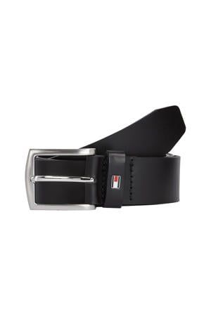 leren riem New Denton zwart