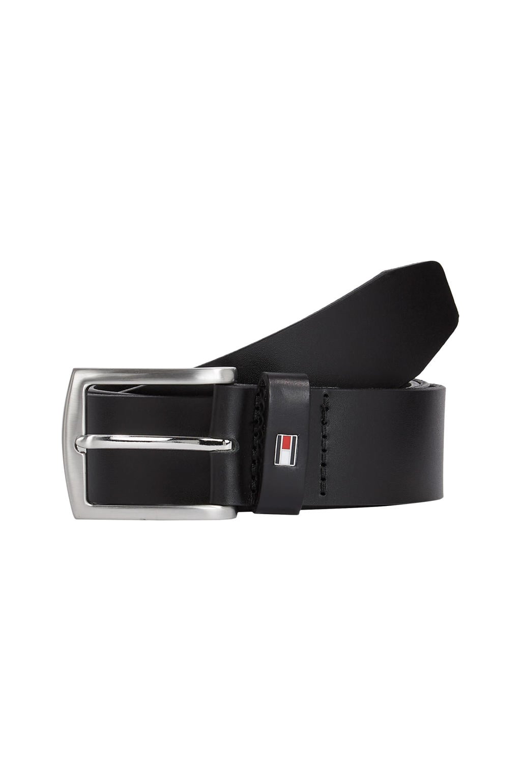 Tommy Hilfiger leren riem New Denton zwart