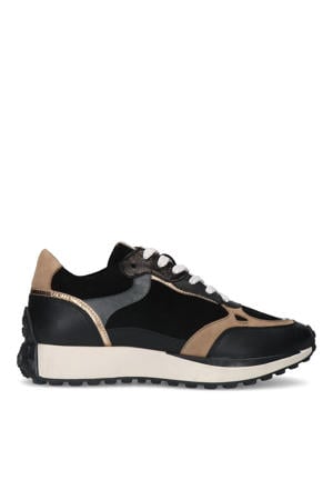 leren sneakers zwart