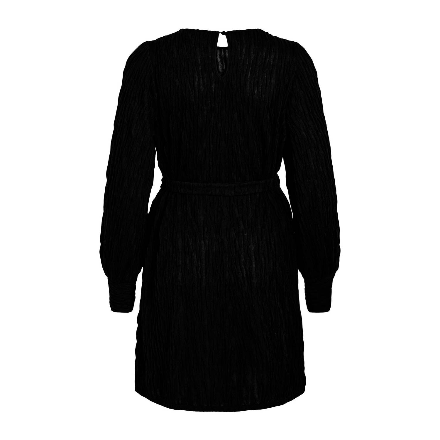 VILA jurk VIPLISSO van gerecycled polyester zwart