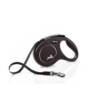 hondenriem Flexi New Classic Band M 5 m. zwart
