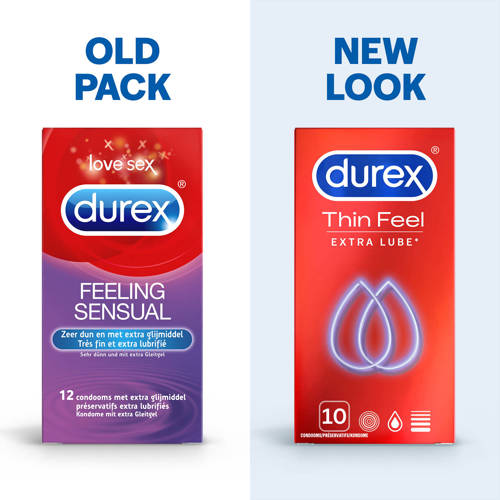 Durex Thin Feel Extra Lube condooms - 10 stuks