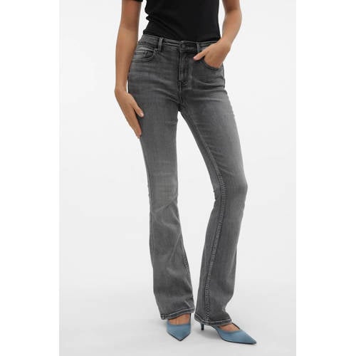 VERO MODA flared jeans VMFLASH grey denim afbeelding