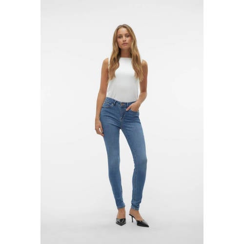 VERO MODA skinny jeans VMFLASH medium blue denim afbeelding