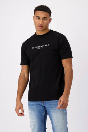 T-shirt met printopdruk zwart