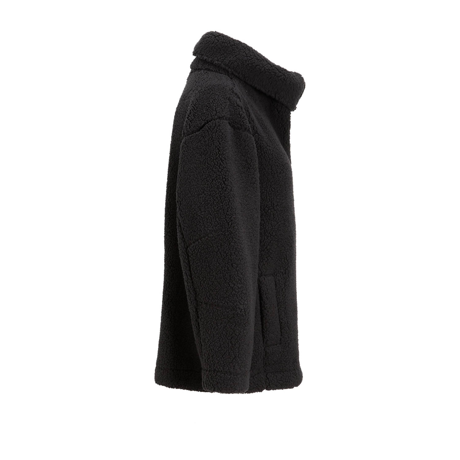 Miljuschka by Wehkamp oversized fleece jas zwart