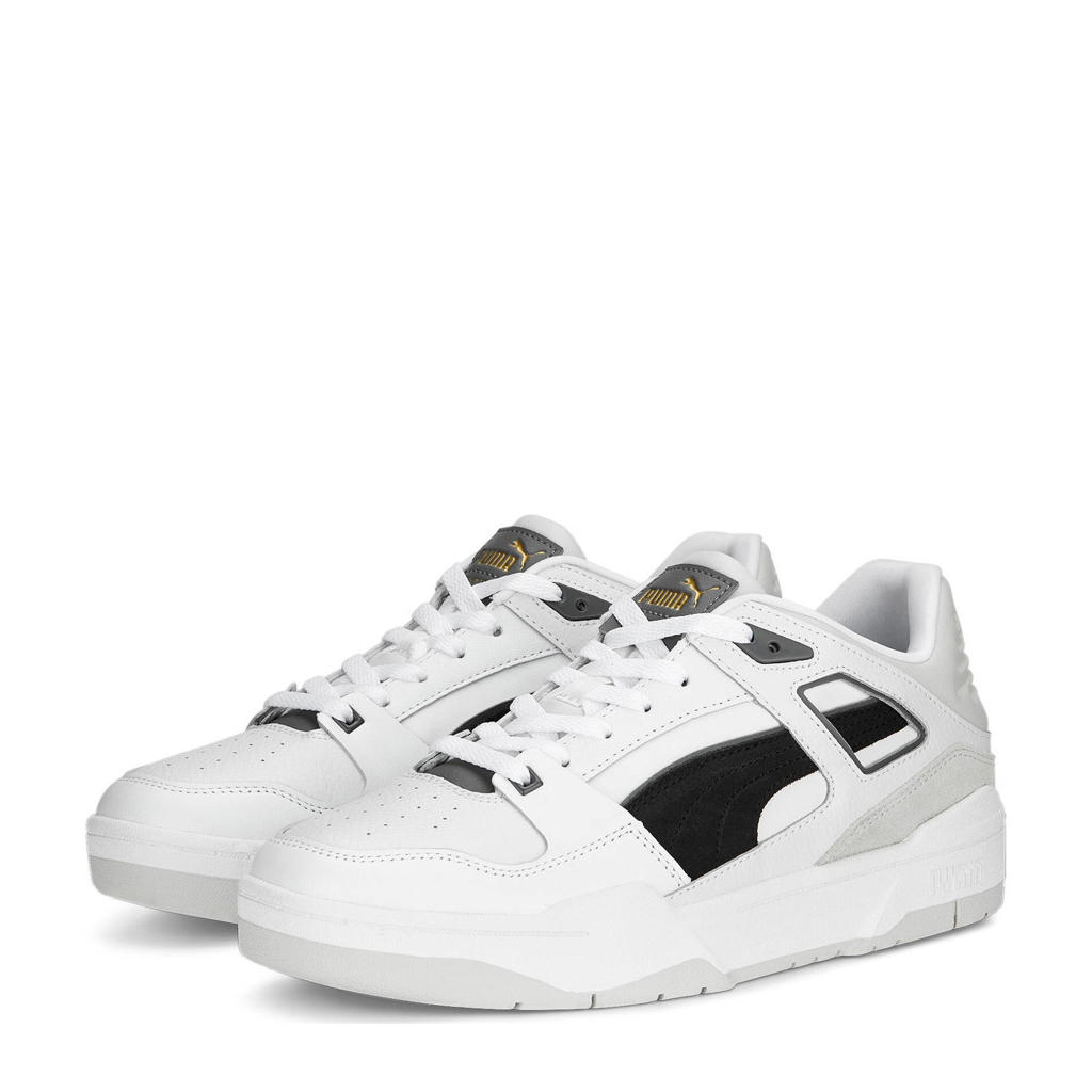 Puma Slipstream leren sneakers wit/zwart/grijs wehkamp
