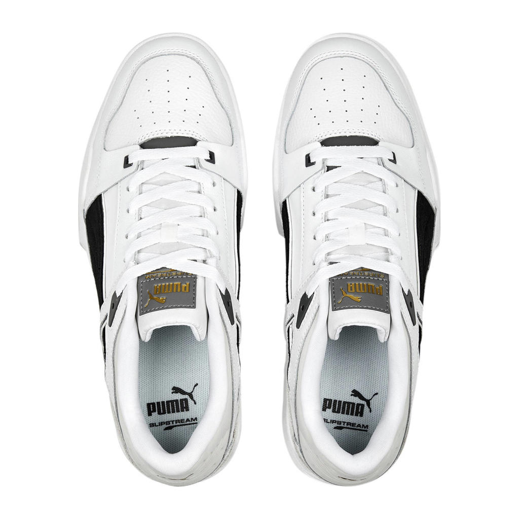 Puma Slipstream leren sneakers wit/zwart/grijs wehkamp