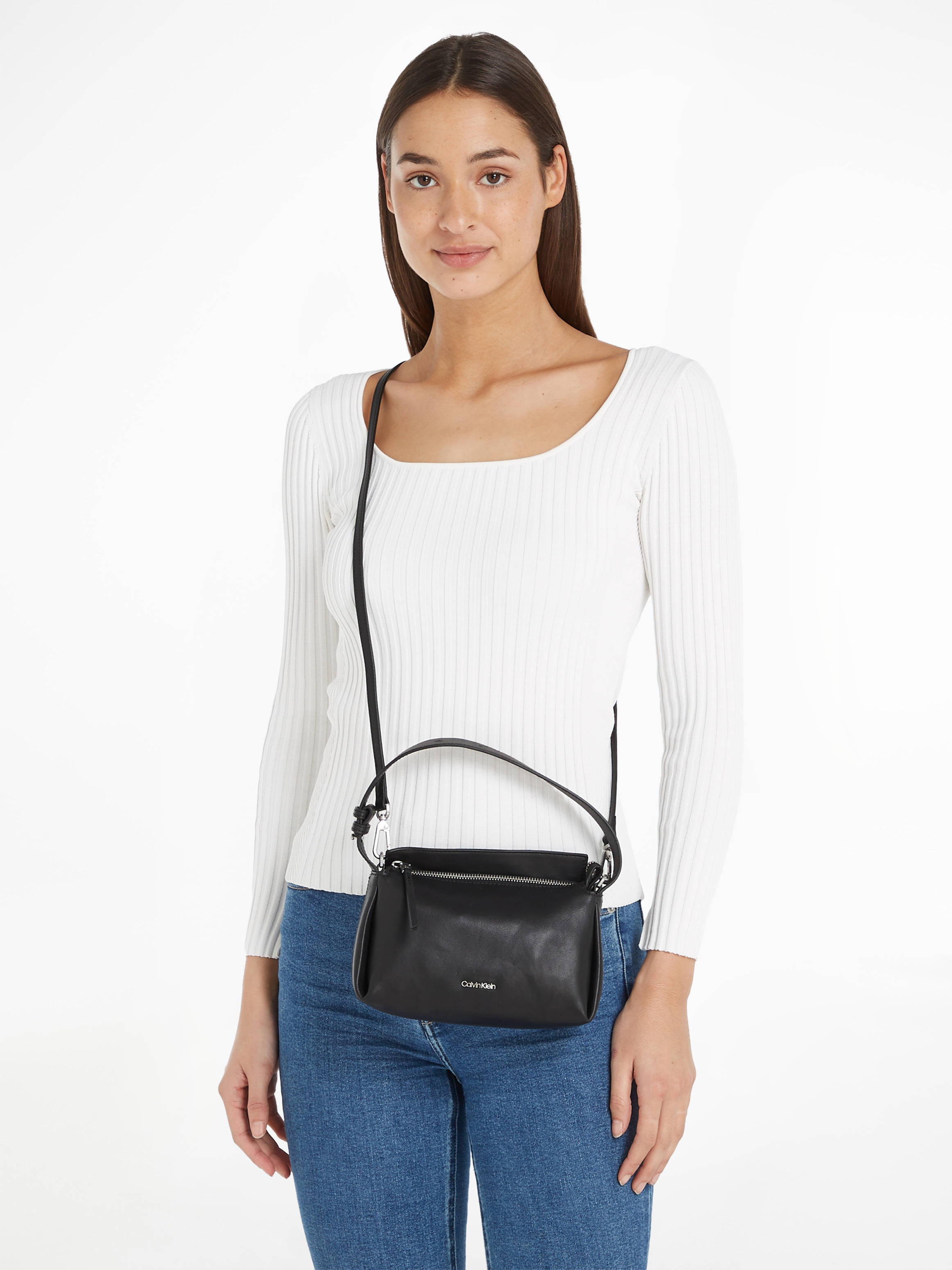 Calvin Klein crossbody tas Elevated zwart wehkamp