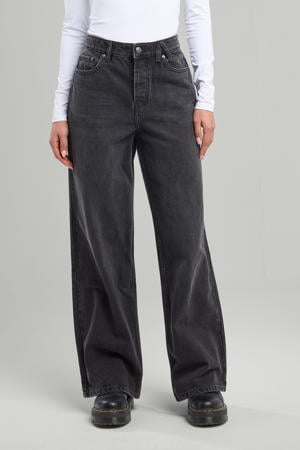 high waist wide leg jeans Olivia black denim