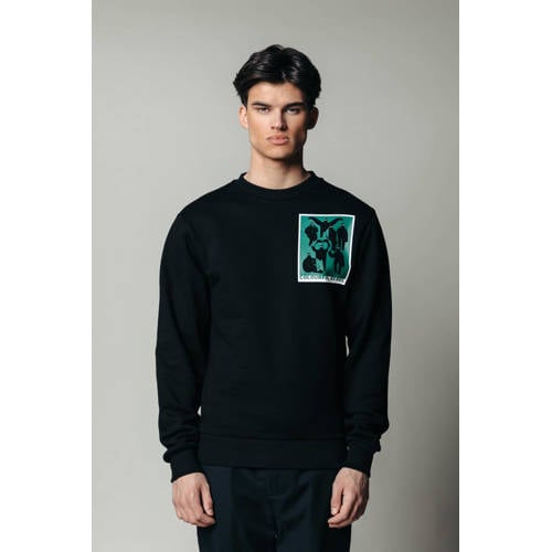 Colourful Rebel sweater van biologisch katoen zwart