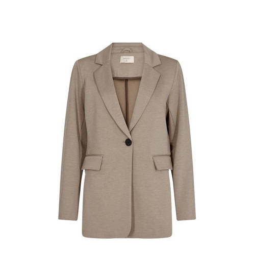 FREEQUENT gemêleerde rechtvallende blazer FQNANNI beige afbeelding