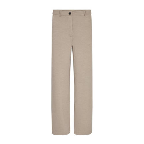 FREEQUENT high waist loose fit pantalon FQNANNI beige afbeelding