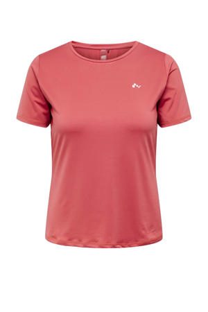 Plus Size sport T-shirt ONPCARMEN rood