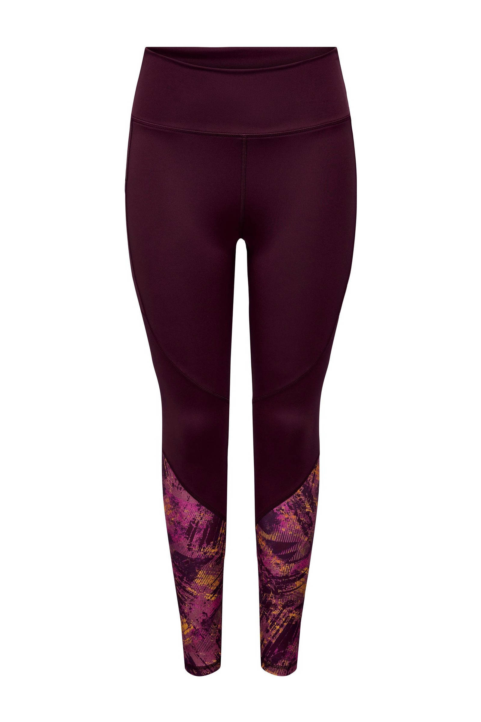 ONLY PLAY sportlegging ONPJAM donkerrood wehkamp