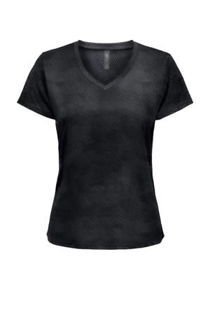 sport T-shirt ONPROSE met print zwart
