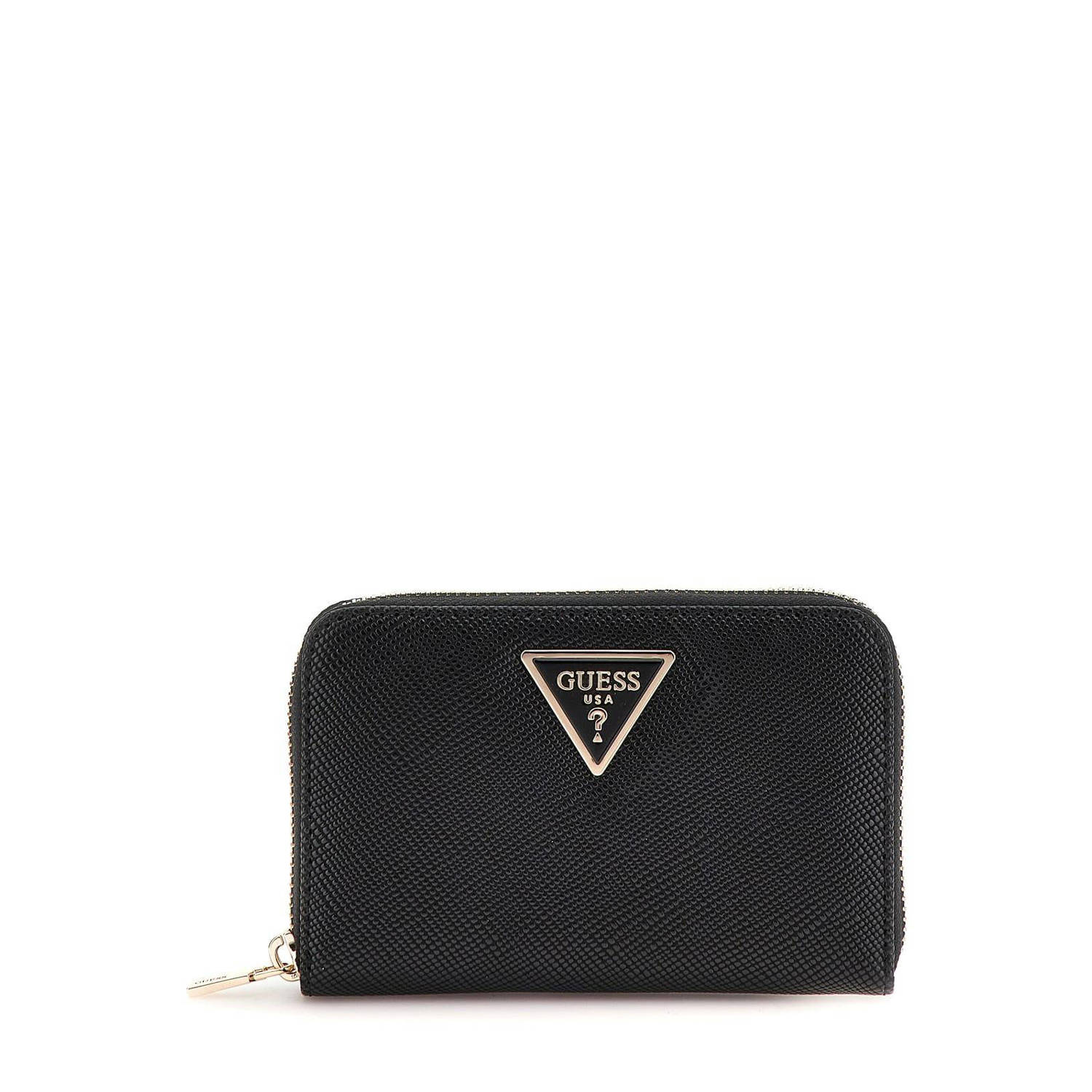 Guess Zwarte Polyethyleen Portemonnee met Meerdere Compartimenten Black Dames