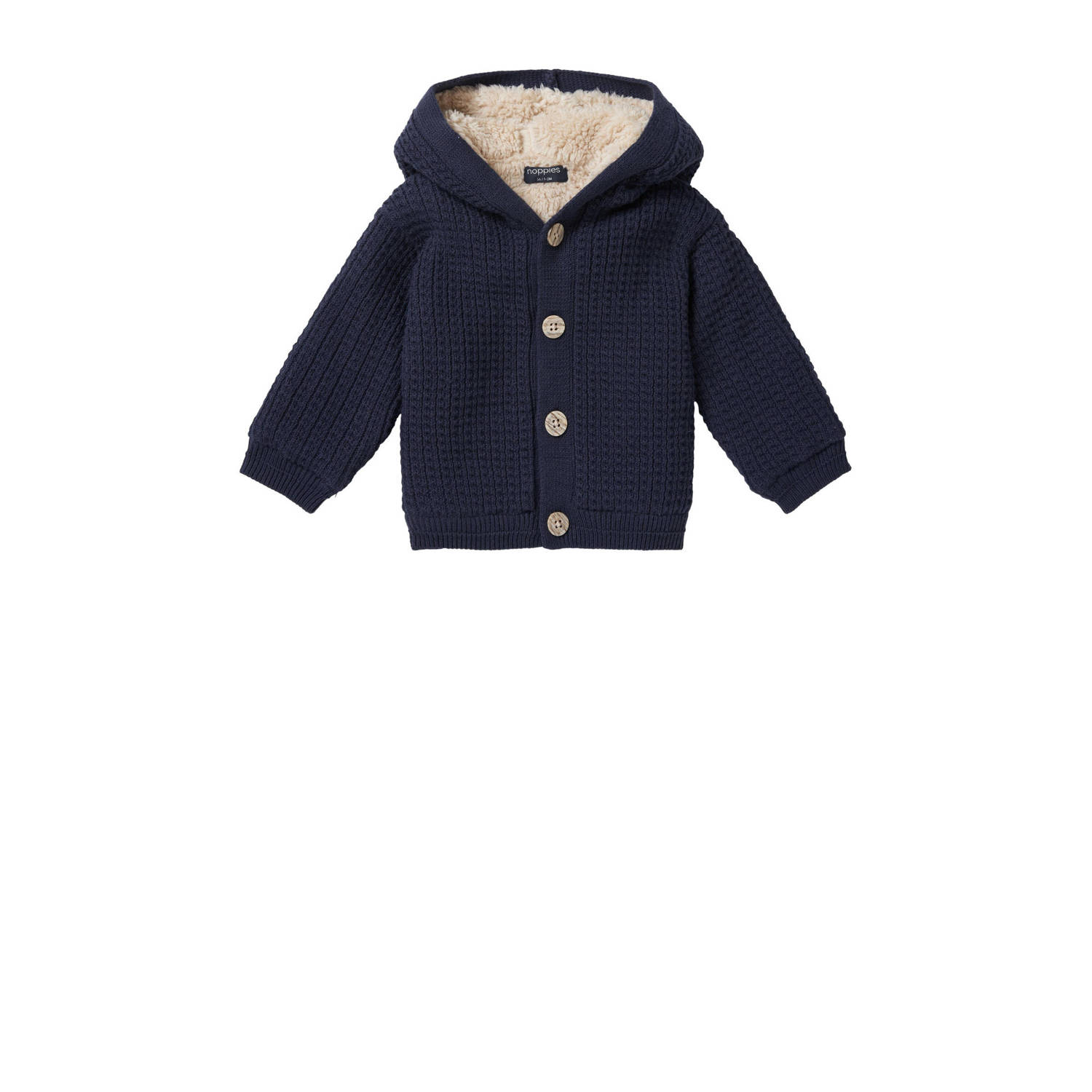 Noppies baby gebreid vest Takoma donkerblauw