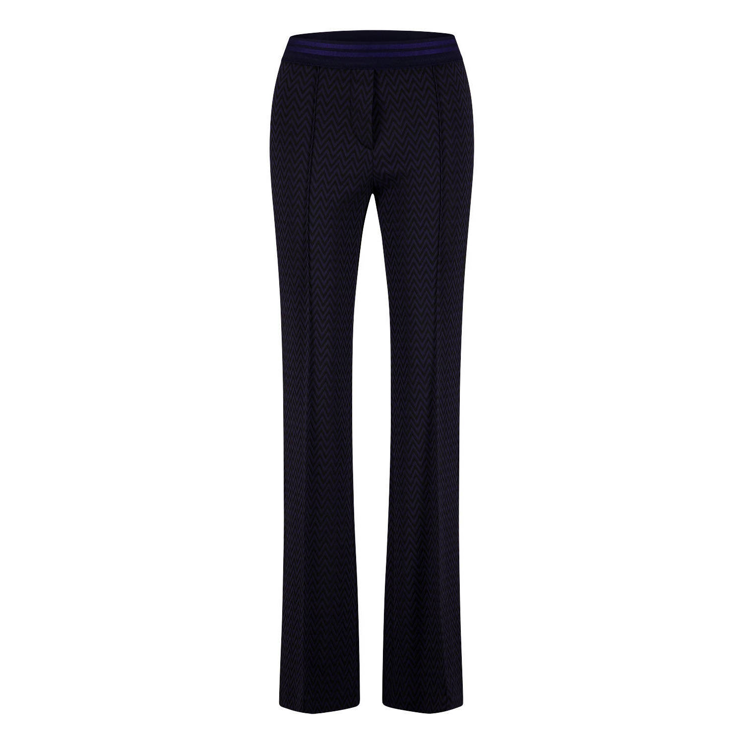 Gardeur Flared cut broek met grafisch motief