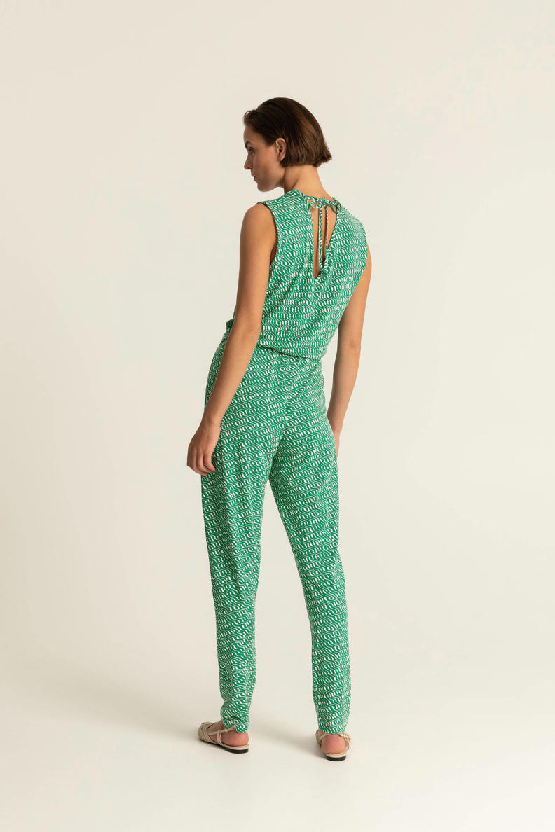 Expresso jumpsuit van travel jersey groen/wit wehkamp