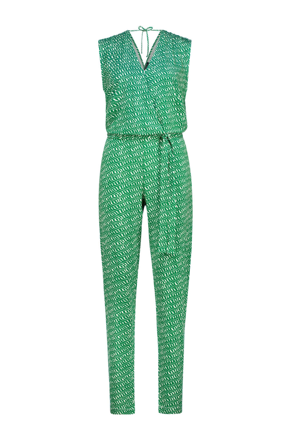Expresso jumpsuit van travel jersey groen/wit wehkamp