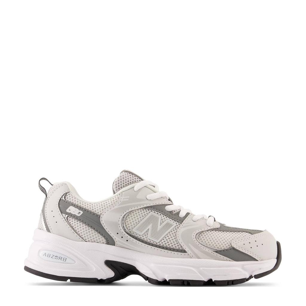 Wit en grijze jongens en meisjes New Balance 530 sneakers van synthetic met veters