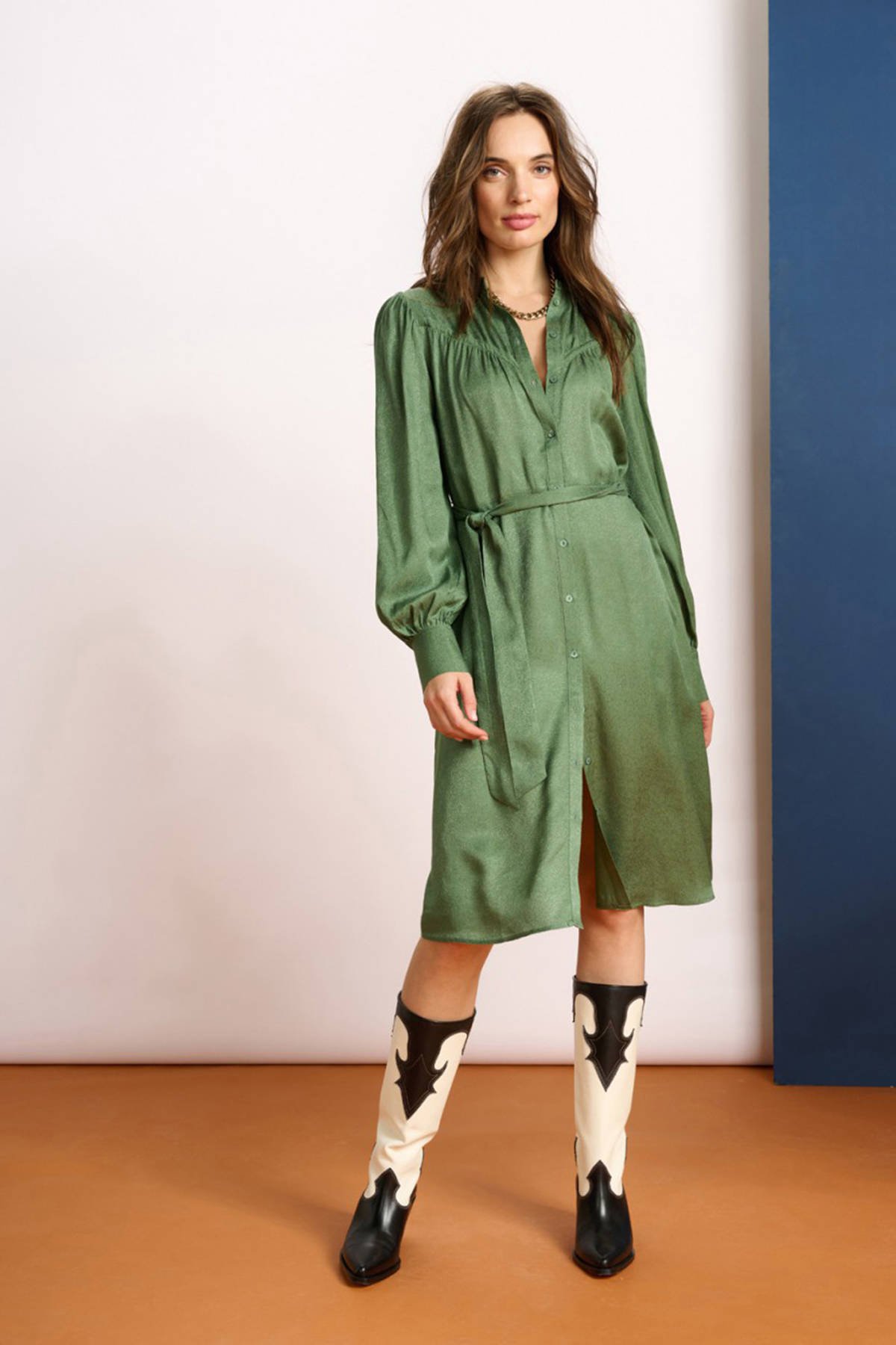 Groene blousejurk 2025