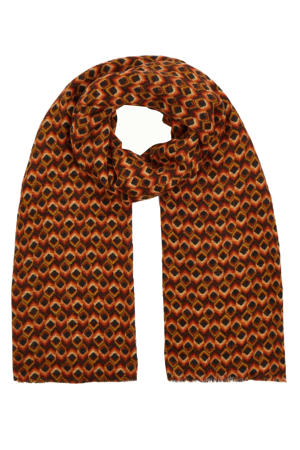 sjaal zwart/oranje